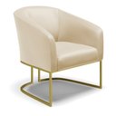 Ver imagem 7 de Sofá Namoradeira e 1 Poltrona Stella Industrial Dourado Sintético D03 - D’Rossi