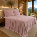 Ver imagem 1 de Jogo Cama Queen Romantic 300 Fios Bordado Inglês Super Macio:Rosa