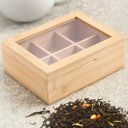 Ver imagem 3 de Caixa Porta Chá de Bambu com Divisórias - Natural