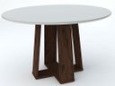 Ver imagem 2 de Mesa de Jantar Redonda Isabela 1,35m Alamo/off White - New Ceval