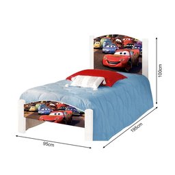 Cama de Criança Infantil Solteiro Adesivada Carros - 3