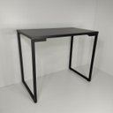 Ver imagem 3 de Mesa de Escritório 90 cm Estilo Industrial com Pés de Metal Preto