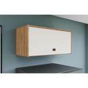 Ver imagem 1 de Armário Aéreo P/ Cozinha Torino C/ 1 Porta Basculante 70cm Mel/off White - Movelbento