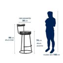 Ver imagem 3 de Conjunto 2 Banquetas Alta com Encosto para Cozinha Miami