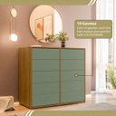 Ver mais imagens de Cômoda para Quarto 10 Gavetas Melinda Marrom/Freijó/Verde