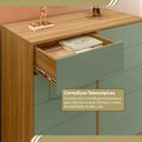 Ver imagem 6 de Cômoda para Quarto 10 Gavetas Melinda Marrom/Freijó/Verde