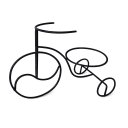 Ver imagem 1 de Bicicleta Decoração com Suporte para Vaso de Flor:preto
