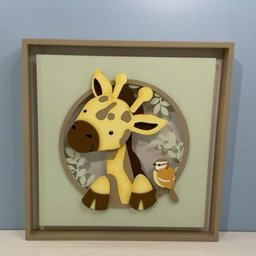 Quadro Caixa Charme Safari Girafa - QDSF-03 BH BABY KIDS - 2