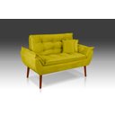 Ver imagem 1 de Kit 01 Namoradeira Opala com 02 Almofadas Suede Amarelo - Pandora Decor