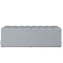 Ver imagem 5 de Kit Cabeceira Cama Box Casal 140cm com Calçadeira Recamier Baú Dália W01 Suede Cinza - Lyam