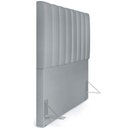 Ver imagem 6 de Kit Cabeceira Cama Box Casal 140cm com Calçadeira Recamier Baú Dália W01 Suede Cinza - Lyam