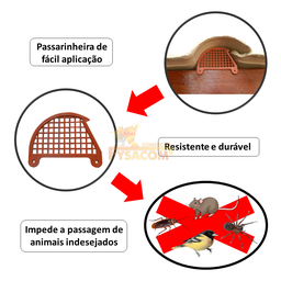 Passarinheira Ventilada Telha Portuguesa 100un (rende 18,5m) - 4