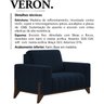 Poltrona Decorativa Base Em Madeira Veron SL 948 Moll - 3