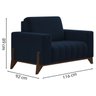 Poltrona Decorativa Base Em Madeira Veron SL 948 Moll - 4
