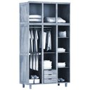 Ver imagem 2 de Guarda-Roupa Grécia Solteiro Mel com Espelho 6 Portas 3 Gavetas e Maleiro Madeira Maciça de Pinus -