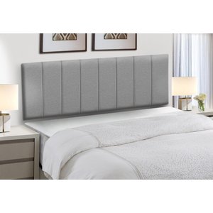 Cabeceira Painel Modular Cama Box Linho Cinza Madelina Decor