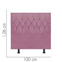 Ver imagem 3 de Cabeceira Estofada Cama Box Solteiro 100cm Istambul Suede Rosa Bebe- Mabe Magazine