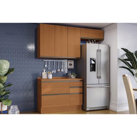 Kit de Cozinha Completa 4 Peças Maxxi (2aéreos+1balcão+1complemento) C4p165 Canela - Kappesberg