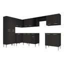 Ver imagem 5 de Armário Cozinha Modulada Completa de Canto 432,5cm Pequim Pop Multimóveis Mp3774 Preto