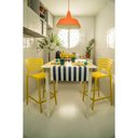 Ver imagem 5 de Jogo 4 Banquetas Tramontina Sofia Cadeiras Altas de Plástico Resistente Amarelo Sala de Estar Lazer