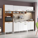 Ver imagem 1 de Cozinha Compacta Aurora Balcão 120cm com Pia e Cuba Ghelplus e Balcão 70cm Cinamomo Branco Aramóveis