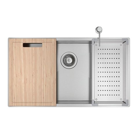 Cuba Retangular 75x40 com Acessórios Suprema Inox Deca