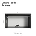 Ver imagem 2 de Armário Aéreo 60 Cm 1 Porta Basculante Preto Nice Madesa Preto