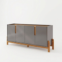 Ver imagem 2 de Buffet Lizz 170 cm Cor:Cinza Perola/Cedro