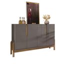 Ver imagem 2 de Buffet Lizz 170 Cm Cor:cinza Perola/cedro