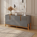 Ver imagem 1 de Buffet Lizz 170 cm Cor:Cinza Perola/Cedro