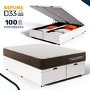 Ver imagem 7 de Cama Box Baú Queen com Colchão de Espuma D33 Double Comfort 158x198x62cm