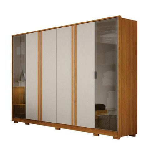 Guarda Roupa Casal Prime 6 Portas Cinamomo Off-white - Leifer