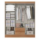 Ver imagem 4 de Guarda-Roupa Casal 6 Portas e 2 Gavetas Astro 182 x 153cm Yescasa Marrom Freijó/Areia