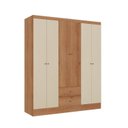 Ver imagem 2 de Guarda-Roupa Casal 6 Portas e 2 Gavetas Astro 182 x 153cm Yescasa Marrom Freijó/Areia