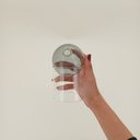 Ver imagem 3 de Vaso Decorativo de Vidro Cinza 13x13x13cm Enfeite Sala Mesa Estante Aparador
