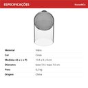 Ver imagem 6 de Vaso Decorativo de Vidro Cinza 13x13x13cm Enfeite Sala Mesa Estante Aparador