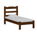 Ver imagem 2 de Cama Solteiro em Madeira Maciça Reforçada Castanho