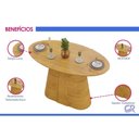 Ver imagem 4 de Mesa Sala Jantar Ryze + 6 Cadeiras Julia Cedro DJ Móveis