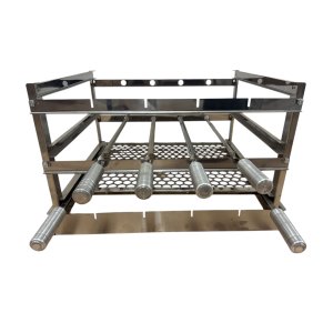 Grill Manual Inox com Grelha Moeda e 4 Espetos de 67cm