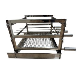 Grill Manual Inox com Grelha Moeda e 4 Espetos de 67cm - 6