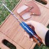 Machadinho Polido Americano 5mm Artesanal Esportivo Camping Caçada Full Tang Cutelo Curvo Híbrido Re - 4