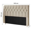 Ver imagem 3 de Cabeceira C/ Calçadeira Baú Istambul Cama Box Casal Bege