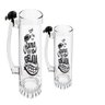 Kit 2 Caneca Chopp com Campinha Sino Chama Garçom de Bar Boteco Copo Cerveja Vidro Premium 450ml - 2