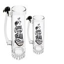 Ver imagem 2 de Kit 2 Caneca Chopp com Campinha Sino Chama Garçom de Bar Boteco Copo Cerveja Vidro Premium 450ml