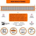Ver imagem 7 de Rede Beach Tennis Zaka Laranja 8,10m x 0,80m