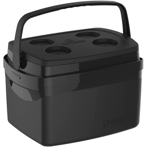 Caixa Termica Cooler 12l Preta Bebidas Porta Copos Soprano