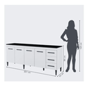 Ver imagem 5 de Balcão Atenas 4 Portas 3 Gavetas Kaiki Móveis - Branco