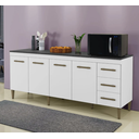 Ver imagem 1 de Balcão Atenas 4 Portas 3 Gavetas Kaiki Móveis - Branco