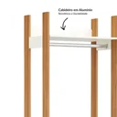 Ver imagem 6 de Guarda Roupa Closet Industrial Modulado 1 Peça 73,5cm 100% MDF Branco/Freijó/Off White