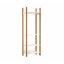 Ver imagem 2 de Guarda Roupa Closet Industrial Modulado 1 Peça 73,5cm 100% MDF Branco/Freijó/Off White